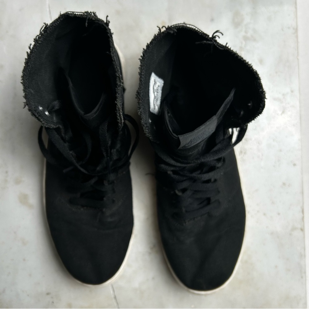 Nike Air Jordan Black Canvas High-Top Sneakers - Picture 4 of 11